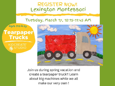 Lexington Montessori: Tear Paper Semi Truck